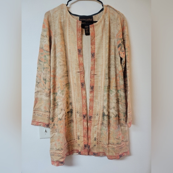 Soft Surroundings Label Noir Orange Long Cardigan - Picture 1 of 12